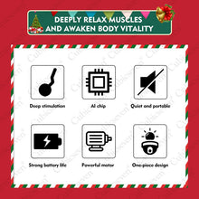 Load image into Gallery viewer, Christmas Gift Holiday Gift Cubicseven® Newest 6 Levels Adjustable 8000R/MIN Santa Claus Handheld Massage Gun, Ultra-Quiet Powerful Cordless Deep Tissue Muscle Massager,The Best Christmas Gift for Family and Friends