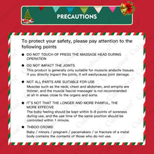 Load image into Gallery viewer, Christmas Gift Holiday Gift Cubicseven® Newest 6 Levels Adjustable 8000R/MIN Santa Claus Handheld Massage Gun, Ultra-Quiet Powerful Cordless Deep Tissue Muscle Massager,The Best Christmas Gift for Family and Friends