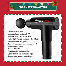 Load image into Gallery viewer, Christmas Gift Holiday Gift Cubicseven® Newest 6 Levels Adjustable 8000R/MIN Santa Claus Handheld Massage Gun, Ultra-Quiet Powerful Cordless Deep Tissue Muscle Massager,The Best Christmas Gift for Family and Friends